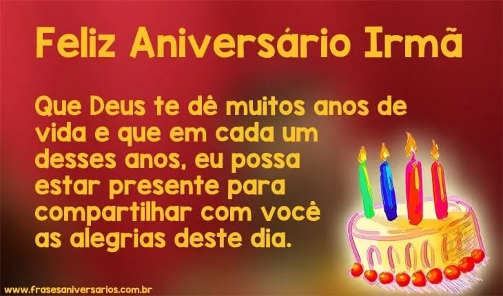 4708 29712 - Mensagem De Aniversário Para Irmã