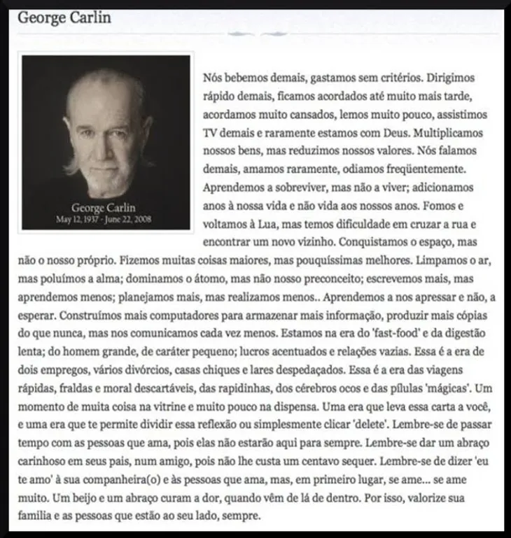 6820 112981 - George Carlin Frases