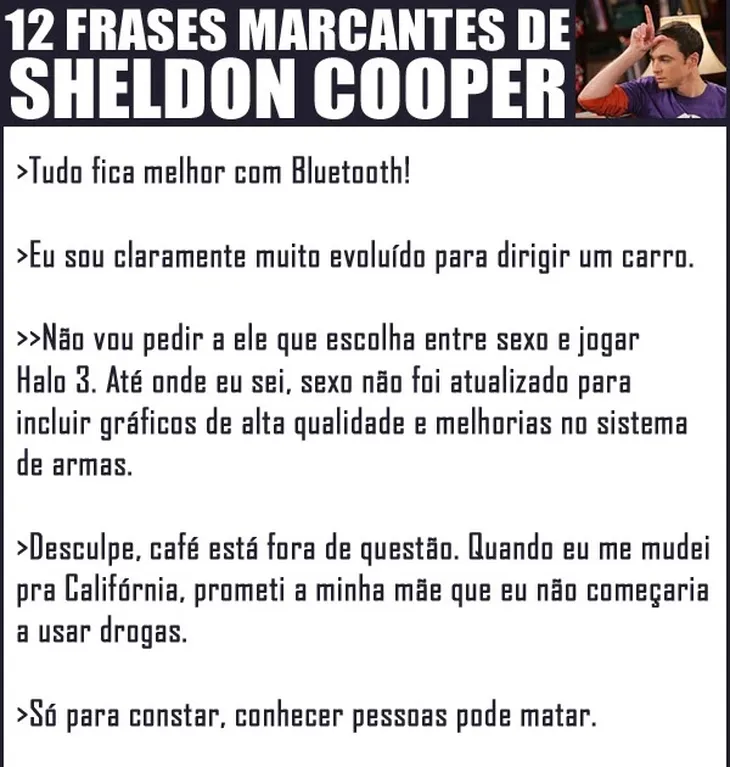 7108 73336 - Sheldon Cooper Frases