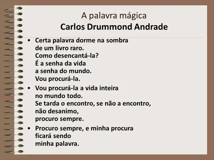 7428 2108 - A Palavra Mágica Carlos Drummond